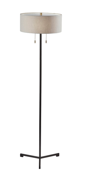 Adesso Home 1557-01 Two Light Floor Lamp, Black