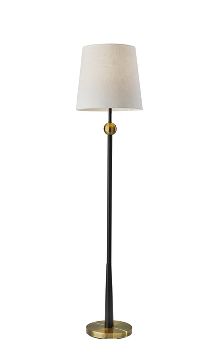 Adesso Home 1575-01 Floor Lamp, Black & Antique Brass