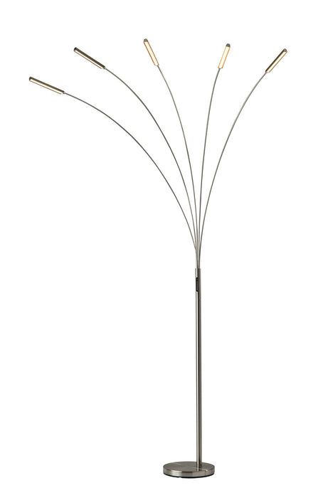 Adesso Home 2131-22 LED Arc Lamp, Brushed Steel