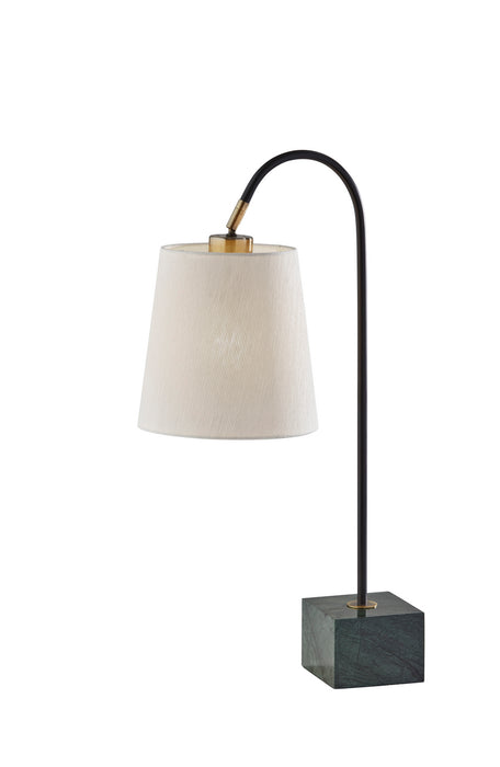 Adesso Home 3398-01 Table Lamp, Black W. Antique Brass Accent