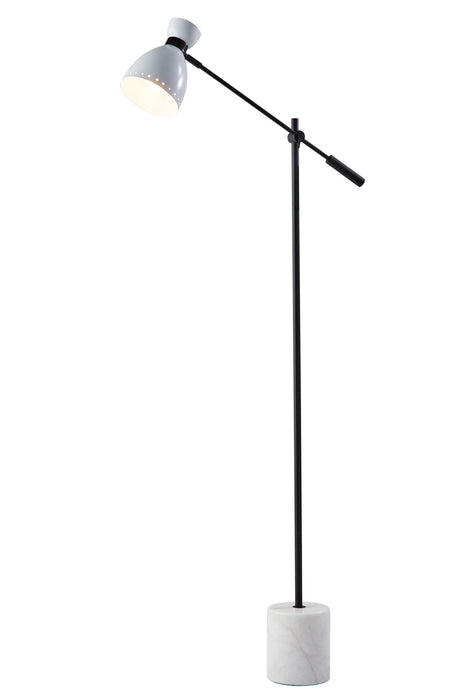 Adesso Home 3538-02 Floor Lamp, Black & White