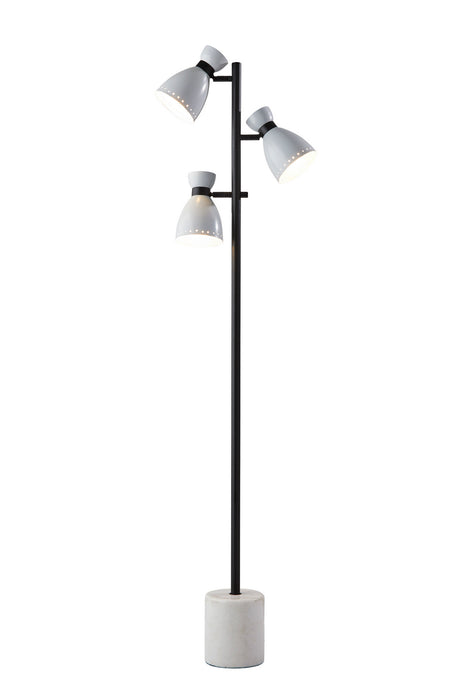 Adesso Home 3539-02 Three Light Tree Lamp, Black & White