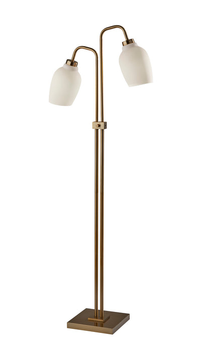 Adesso Home 3547-21 Two Light Floor Lamp, Antique Brass