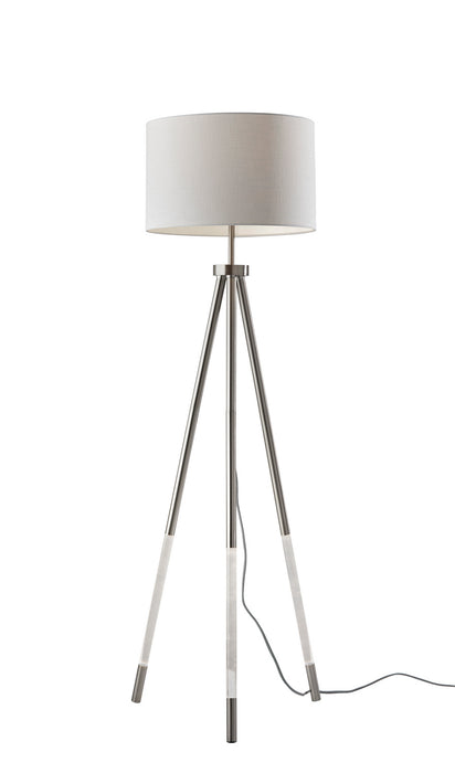Adesso Home 3549-22 Floor Lamp, Brushed Steel W. Clear Acrylic Light Up Legs