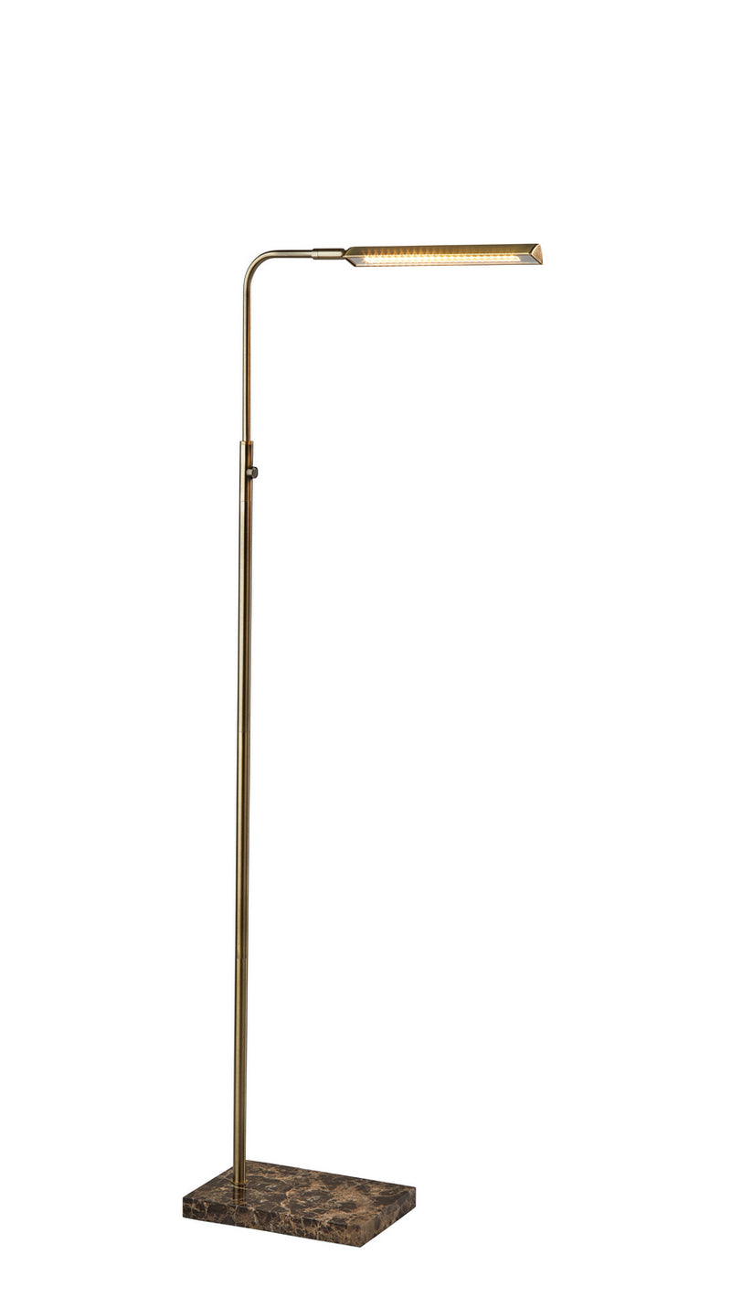 Adesso Home 3558-21 LED Floor Lamp, Antique Brass