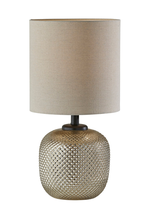 Adesso Home 3576-26 Table Lamp, Dark Bronze/Cracked Mercury Textured Glass