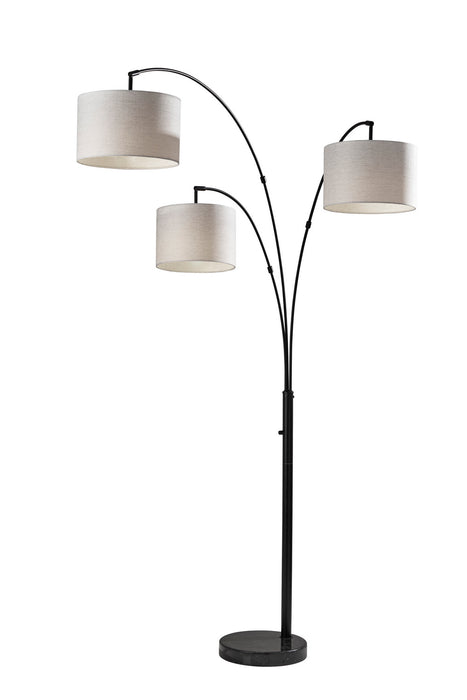 Adesso Home 4250-01 Three Light Arc Lamp, Black