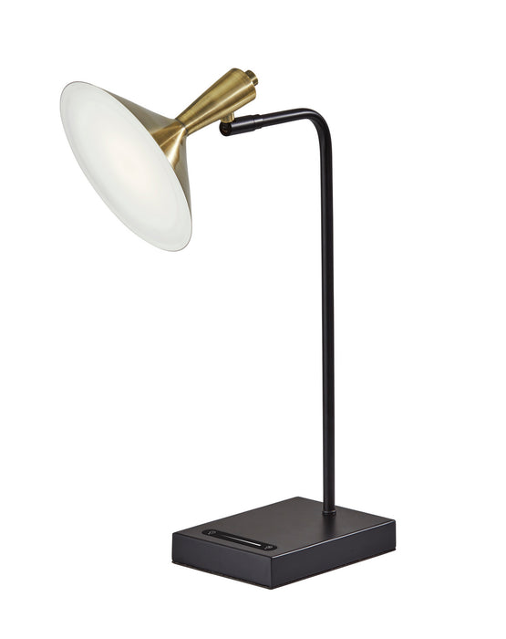 Adesso Home 4262-01 LED Desk Lamp, Black W. Antique Brass
