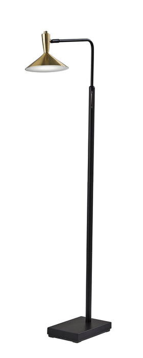 Adesso Home 4263-01 LED Floor Lamp, Black W. Antique Brass