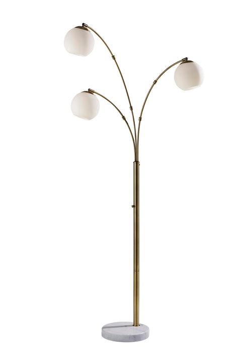 Adesso Home 4316-21 Three Light Arc Lamp, Antique Brass