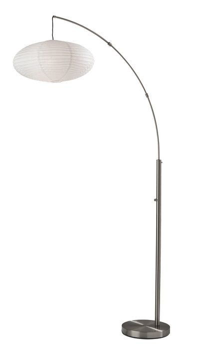 Adesso Home 5024-22 One Light Arc Lamp, Brushed Steel