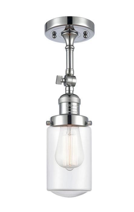 Innovations 201F-PC-G312-LED LED Semi-Flush Mount, Polished Chrome