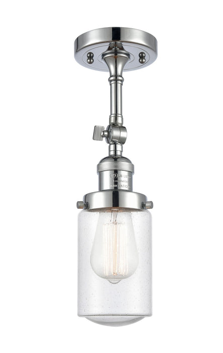 Innovations 201F-PC-G314-LED LED Semi-Flush Mount, Polished Chrome