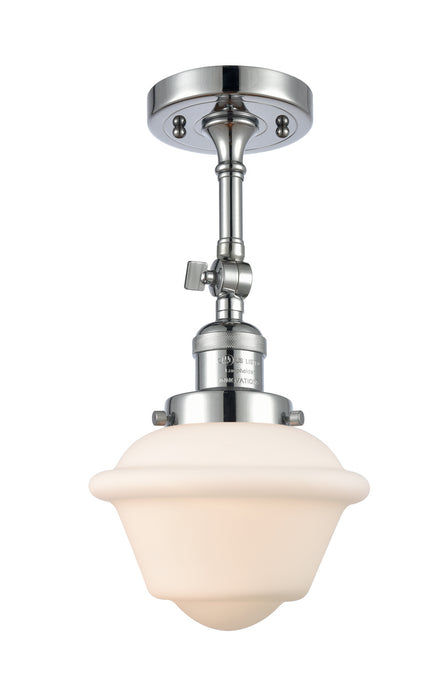 Innovations 201F-PC-G531 One Light Semi-Flush Mount, Polished Chrome