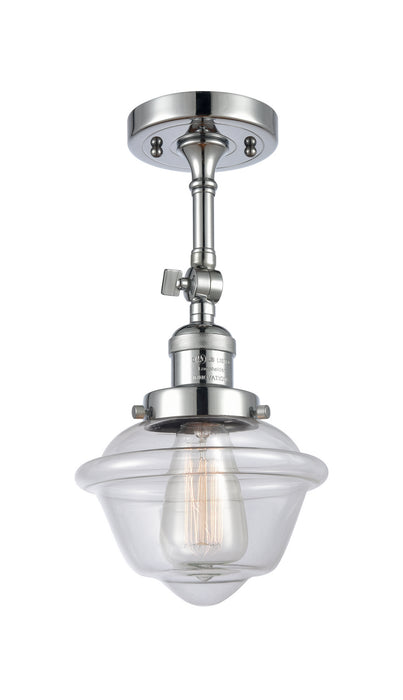 Innovations 201F-PC-G532 One Light Semi-Flush Mount, Polished Chrome