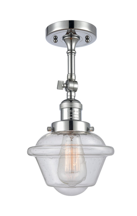 Innovations 201F-PC-G534 One Light Semi-Flush Mount, Polished Chrome