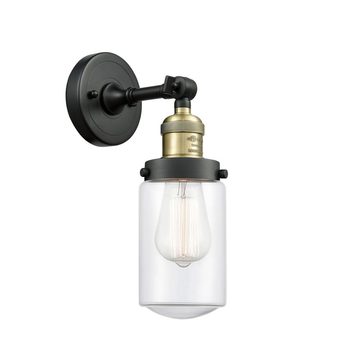 Innovations 203-BAB-G312 One Light Wall Sconce, Black Antique Brass