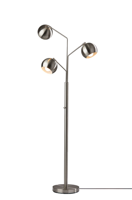 Adesso Home 5139-22 Three Light Tree Lamp, Brushed Steel
