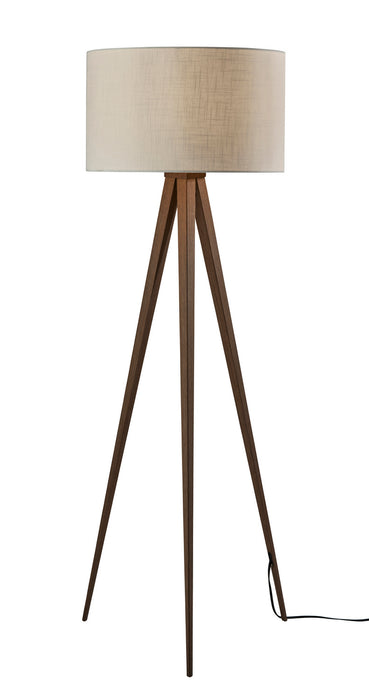 Adesso Home 6424-15 Floor Lamp, Metal W. Rosewood Veneer