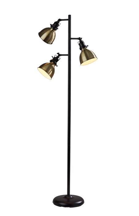 Adesso Home SL3709-26 Three Light Tree Lamp, Antique Bronze & Antique Brass