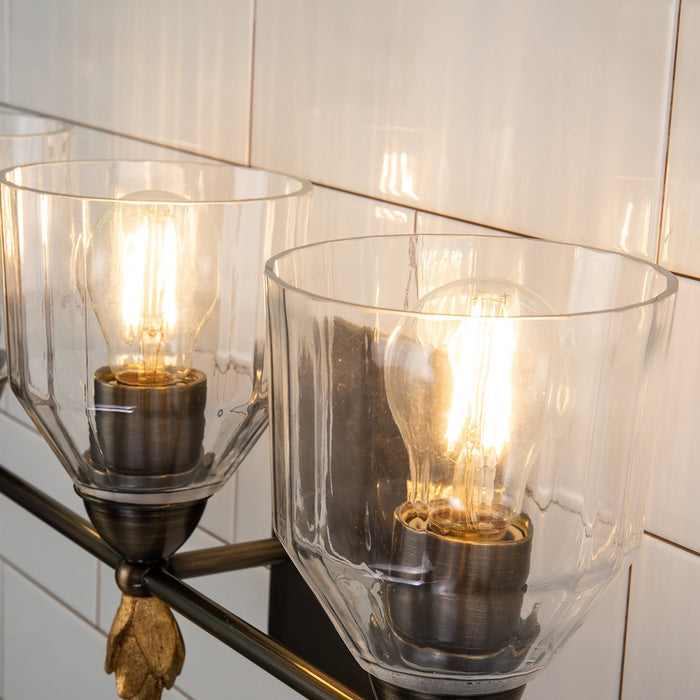 Lucas + McKearn BB1000DB-3-F1G Three Light Vanity, Dark Bronze