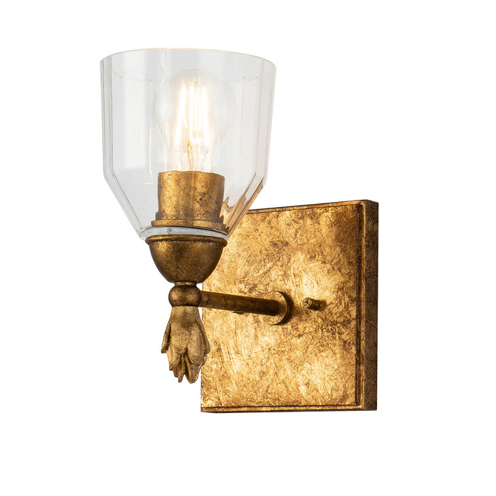 Lucas + McKearn BB1000G-1-F1G One Light Wall Sconce, Gold