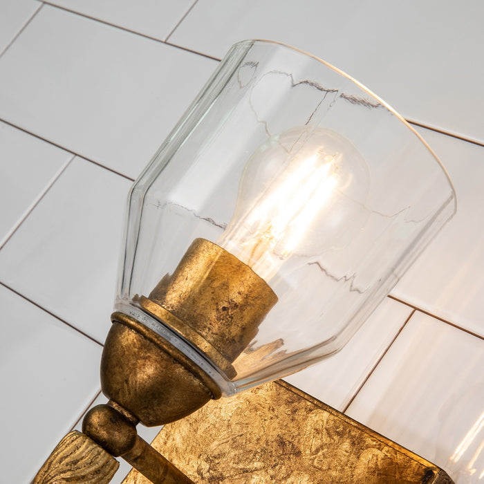 Lucas + McKearn BB1000G-1-F2G One Light Wall Sconce, Gold