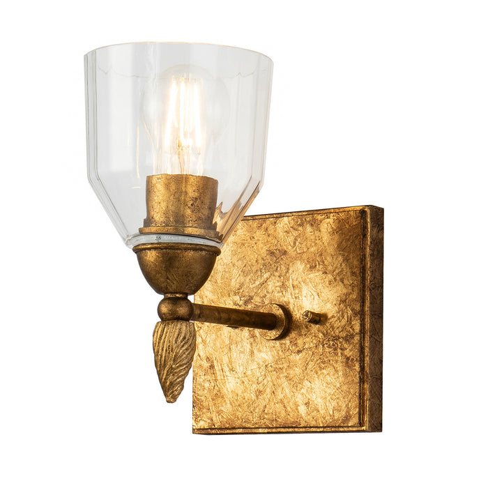 Lucas + McKearn BB1000G-1-F2G One Light Wall Sconce, Gold