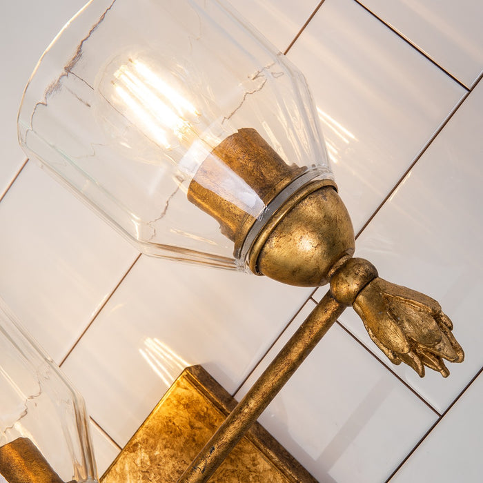 Lucas + McKearn BB1000G-3-F1G Three Light Vanity, Gold