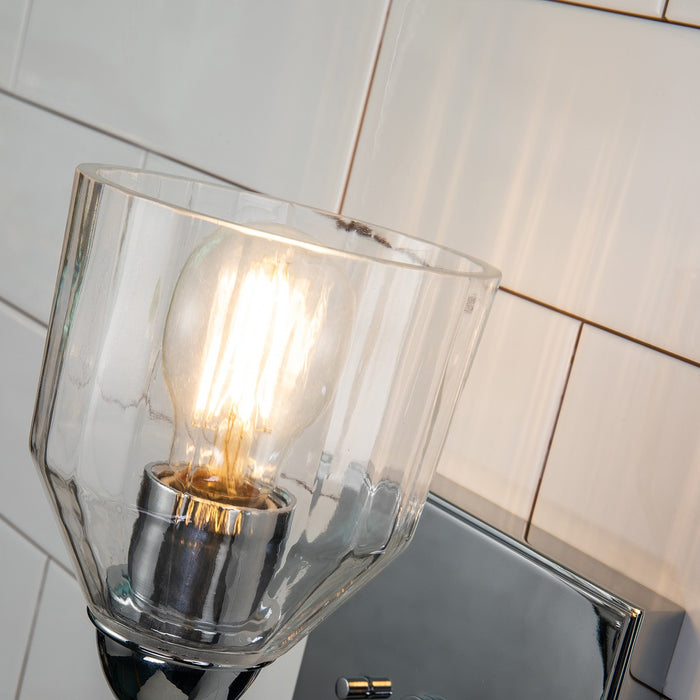 Lucas + McKearn BB1000PC-1-F1G One Light Wall Sconce, Polished Chrome