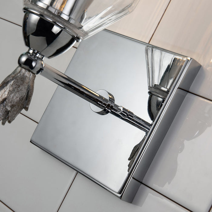 Lucas + McKearn BB1000PC-1-F1S One Light Wall Sconce, Polished Chrome