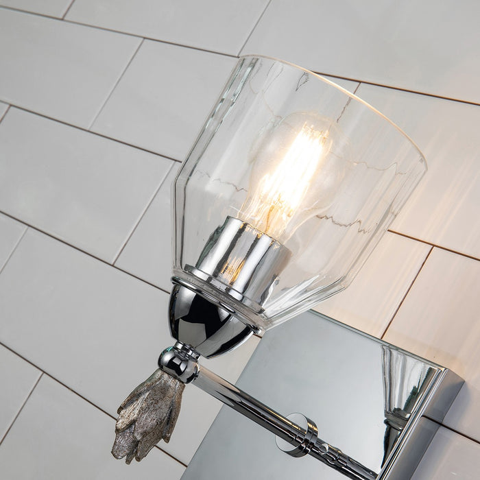 Lucas + McKearn BB1000PC-1-F1S One Light Wall Sconce, Polished Chrome