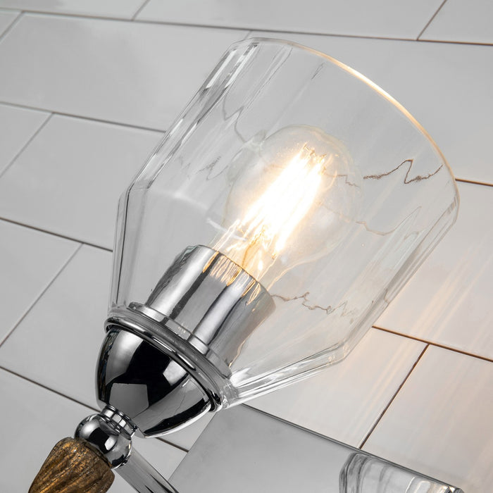 Lucas + McKearn BB1000PC-1-F2G One Light Wall Sconce, Polished Chrome