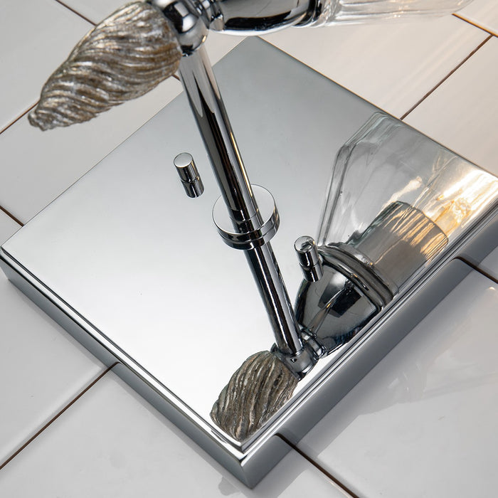 Lucas + McKearn BB1000PC-1-F2S One Light Wall Sconce, Polished Chrome