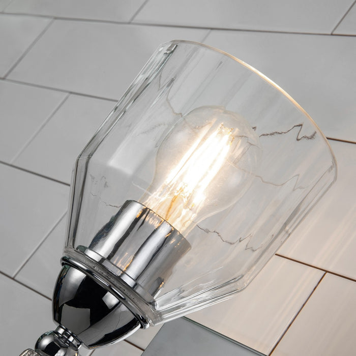 Lucas + McKearn BB1000PC-1-F2S One Light Wall Sconce, Polished Chrome