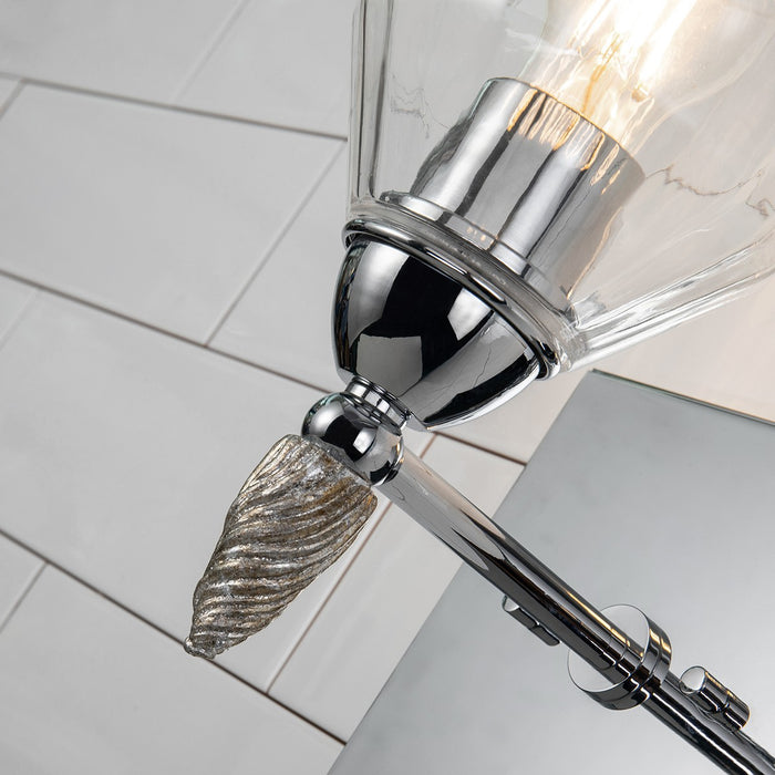 Lucas + McKearn BB1000PC-1-F2S One Light Wall Sconce, Polished Chrome