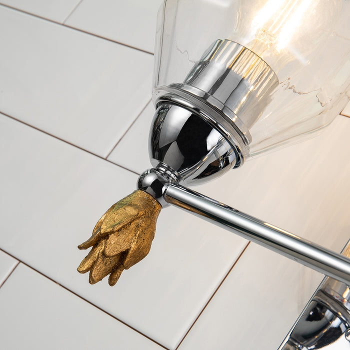 Lucas + McKearn BB1000PC-2-F1G Two Light Vanity, Polished Chrome