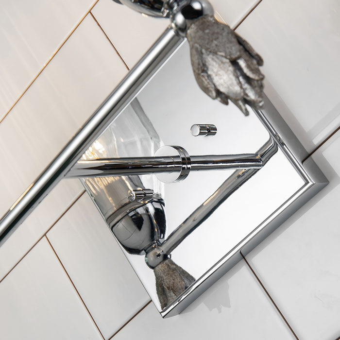 Lucas + McKearn BB1000PC-2-F1S Two Light Vanity, Polished Chrome