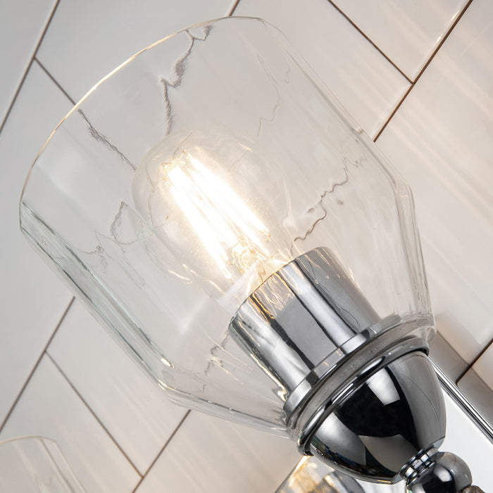 Lucas + McKearn BB1000PC-2-F1S Two Light Vanity, Polished Chrome
