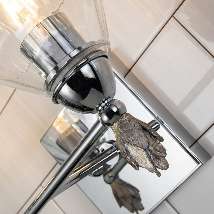 Lucas + McKearn BB1000PC-2-F1S Two Light Vanity, Polished Chrome