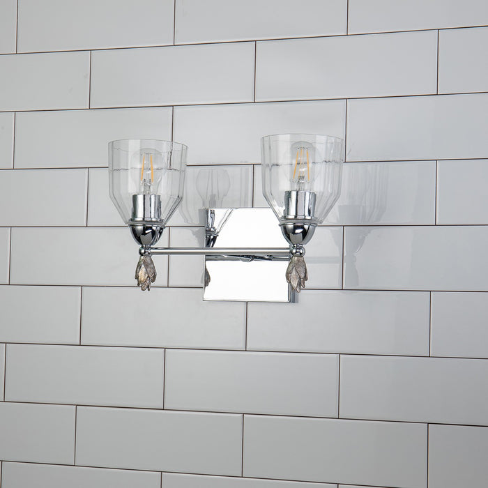 Lucas + McKearn BB1000PC-2-F1S Two Light Vanity, Polished Chrome