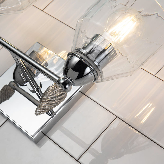 Lucas + McKearn BB1000PC-2-F2S Two Light Vanity, Polished Chrome