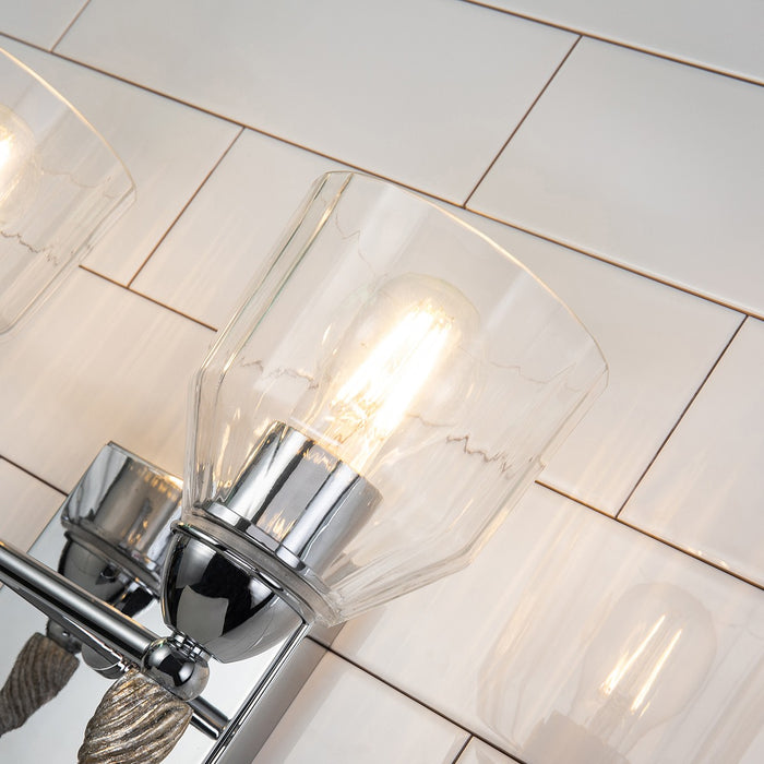 Lucas + McKearn BB1000PC-2-F2S Two Light Vanity, Polished Chrome