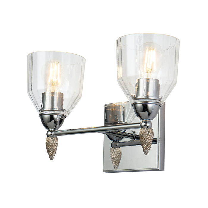 Lucas + McKearn BB1000PC-2-F2S Two Light Vanity, Polished Chrome
