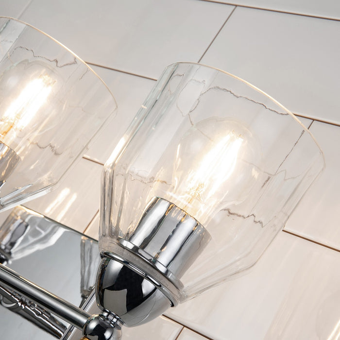 Lucas + McKearn BB1000PC-3-F1G Three Light Vanity, Polished Chrome