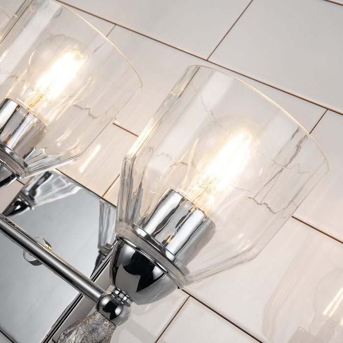 Lucas + McKearn BB1000PC-3-F1S Three Light Vanity, Polished Chrome