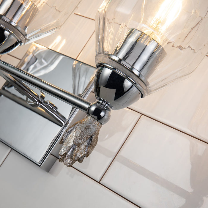 Lucas + McKearn BB1000PC-3-F1S Three Light Vanity, Polished Chrome