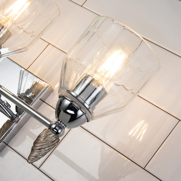Lucas + McKearn BB1000PC-3-F2S Three Light Vanity, Polished Chrome