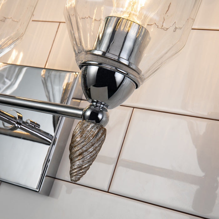 Lucas + McKearn BB1000PC-3-F2S Three Light Vanity, Polished Chrome