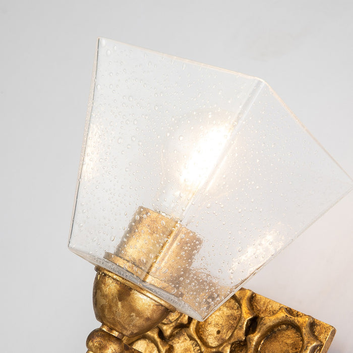Lucas + McKearn BB1002G-1 One Light Wall Sconce, Gold Leaf